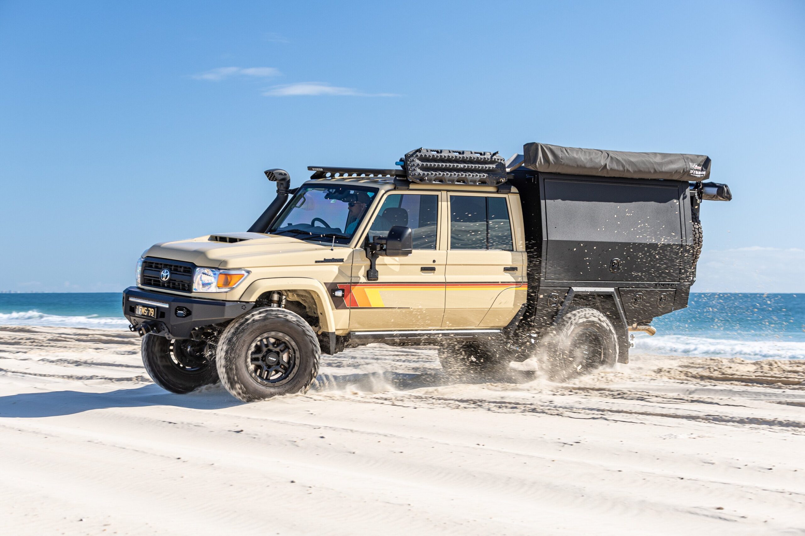 Modified Land Cruiser on the Beach