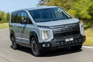 A light Blue 2026 Mitsubishi Delica D:5