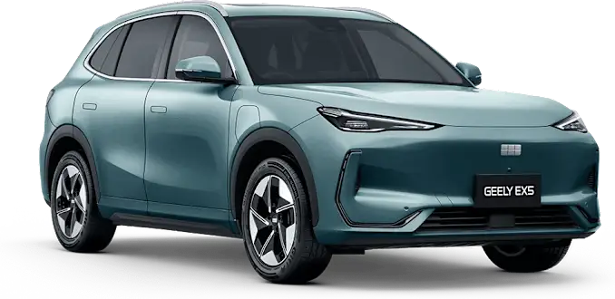 A new teal 2025 Geely EX5 SUV
