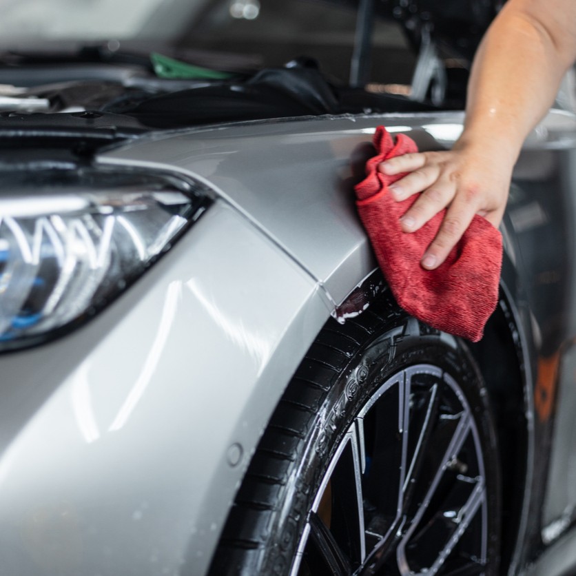 Mechanic finishing a car service near me.